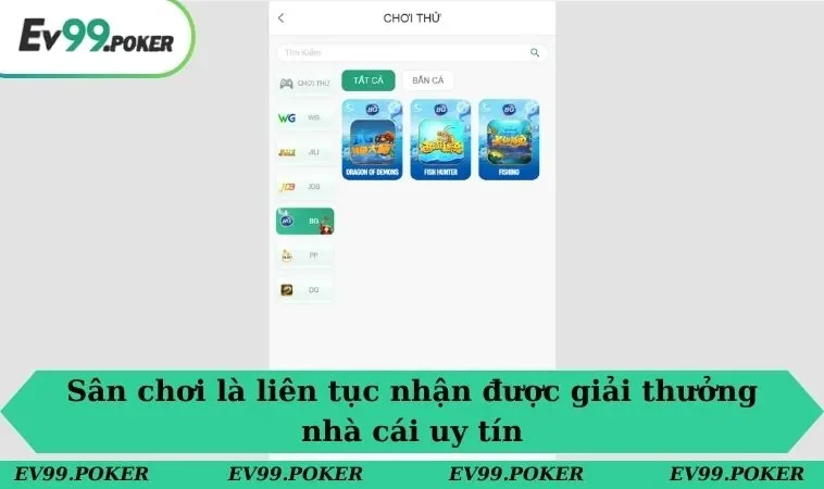 Giới Thiệu EV99 2 Sân chơi liên tục nhận được giải thưởng nhà cái uy tín