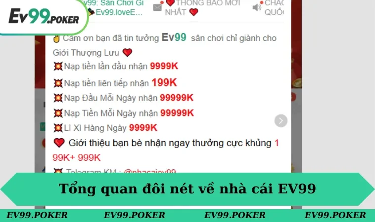 EV99 27 Tổng quan đôi nét về nhà cái EV99
